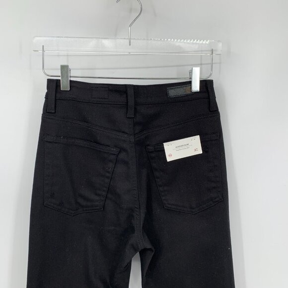 AG Adriano Goldschmied Alexxis jeans slim straight black denim distressed new 27 - Picture 10 of 10